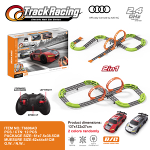 Set de Juguete de Carreras de Pistas Dobles con Licencia Oficial 1:64, Coche de Carreras Miniatura con Control Remoto, Juego de Carreras Eléctrico para Niños - Product Image 1