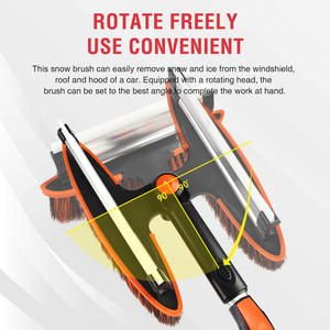 Brosse à neige extensible 3 en 1 avec manche long, grattoir à glace et raclette pour un <span class=keywords><strong>nettoyage</strong></span> <span class=keywords><strong>complet</strong></span> du véhicule - Product Image 4