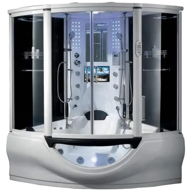 2024 New steam shower room luxury whirlpool bubble massage bathtubs with spray nozzles spa