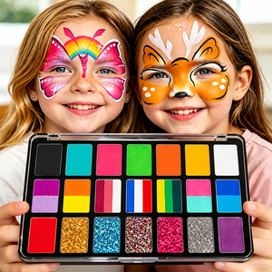 Set di Colori per Viso OEM Opachi e Glitterati, Non Tossici, di Grado Cosmetico, ad Asciugatura Rapida, Copertura Istantanea Senza Sbavature - Product Image 1