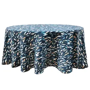 غطاء طاولة مستديرة مخصص 60 بوصة للبيع بالجملة قماش طاولة مستديرة لحفلات الزفاف وعيد الميلاد