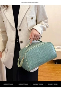 กระเป๋าลายหนังจระเข้พร้อมกระเป๋าใส่เครื่องสำอางชุดกระเป๋าแม่และเด็กสำหรับการเก็บผลิตภัณฑ์ดูแลผิวเวลาเดินทาง - Product Image 3