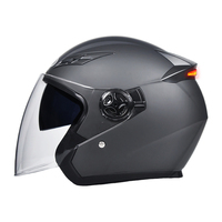 Casque de moto ouvert personnalisé en gros d'usine avec feux arrière LED de sécurité, certifié DOT, double visière, casque tout-terrain