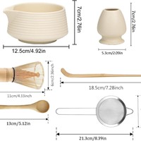 Vente en gros, logo personnalisé et emballage personnalisé, 5 fouets à matcha en bambou de qualité supérieure