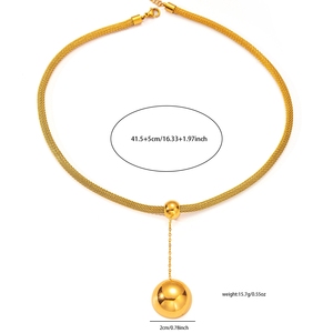 Juego de Joyería para Mujer al por Mayor, Chapado en Oro, Acero Inoxidable, Zirconia, Aretes Colgantes, Anillos Abiertos, Collar con Colgante Geométrico - Product Image 6