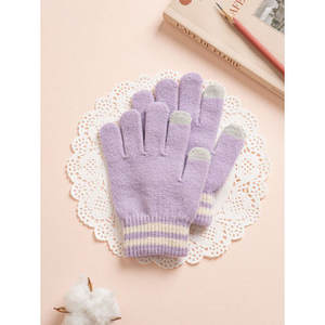 Acrílico Púrpura Guantes para niños Moda Esquí Escena aplicable - Product Image 1