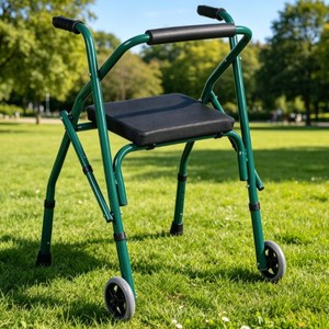 Zhi Ning <b>Walker</b> Rollator Standard Single-Wheel Model With Seat For <b>Elderly</b> And Mobility Assistance - Product Image 2