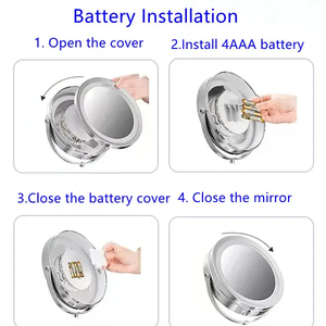 7 inch Pin hoạt động máy tính để bàn <span class=keywords><strong>LED</strong></span> thắp sáng gương trang điểm - Product Image 5