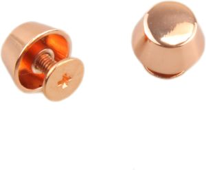 MAHAVIMOKSA Sets Flat Head <b>Purse</b> Feet Stud Spike Screw Back <b>Purse</b> Luggage Foot Nailhead Rivets For DIY Leather Craft Rose Gold - Product Image 2
