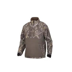 शिकार वस्त्र Mens जैकेट कोट पॉलिएस्टर ऑक्सफोर्ड 1/4 ज़िप Camo सांस स्वेटर