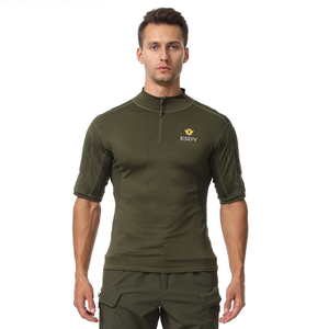 Camiseta Deportiva SFB05 ESDY de Manga Corta para Hombre, Transpirable, Ajustada, Cuello Redondo, para Verano, Fitness y Actividades al Aire Libre - Product Image 1