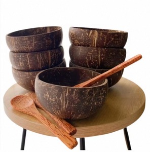 Tazón para Servir Hecho a Mano, Tallado a Mano, de Lujo, Ecológico, Duradero, de Cáscara de Coco Natural, Vajilla Sostenible - Product Image 1