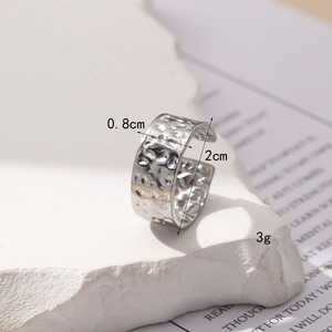 Groothandel Hot Sale Verstelbare Opening Staal Kleur Roestvrij Staal Mode Fijne Sieraden Ringen Voor Dames Heren Dagelijkse Geschenkringen - Product Image 4