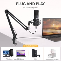 Maono Best Seller Set Mikrofon Kondensor PC Sensitivitas Tinggi dengan Fungsi Monitor Podcasting Mikrofon Gaming Headphone