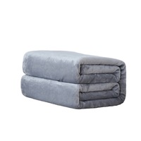 Couverture en velours et flanelle à motif personnalisé OEM, tricotée florale, grande taille 200*230cm et unie 100*150cm, douce et épaisse pour l'hiver, idéale pour la maison