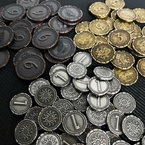 Accessoires de <span class=keywords><strong>jeu</strong></span> de société : Pièces de monnaie métalliques personnalisées <span class=keywords><strong>7</strong></span> Wonders, en alliage de zinc, 1/3/6 valeurs, vente en gros, cadeau de festival, <span class=keywords><strong>jeu</strong></span> de fête, haute qualité - Product Image 1