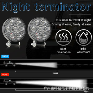 Qidewin 2.5 Inch <b>Led</b> <b>Work</b> <b>Light</b> 25w 6000lm For Car Truck Offroad Lighting - Product Image 4