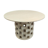 Table de cuisine en MDF, design vintage, table ronde en bois pour salle à manger, individuelle, style nordique