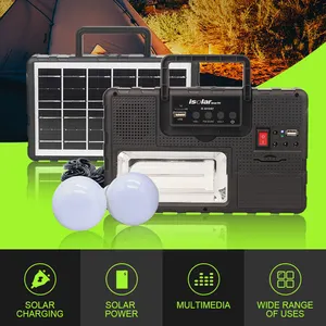 Multi Function Solar Portable Radio Lighting System 4500mAh Off-Grid Solar System Kits For Camping