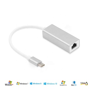 OEM/ODM Venta al por mayor Aluminio <span class=keywords><strong>USB</strong></span> C Tipo C Tipo-C <span class=keywords><strong>a</strong></span> RJ45 Gigabit 1000Mbps <span class=keywords><strong>Ethernet</strong></span> Lan <span class=keywords><strong>Cable</strong></span> adaptador de tarjeta de red - Product Image 6