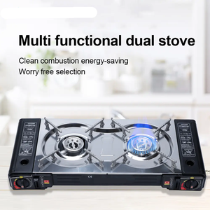 Réchaud à <span class=keywords><strong>gaz</strong></span> OEM 2 brûleurs pour <span class=keywords><strong>camping</strong></span>, cuisinière à <span class=keywords><strong>gaz</strong></span> double brûleur avec bouteille, pour barbecue extérieur - Product Image 4