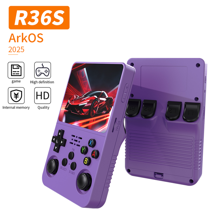 S_way R40 Max Handheld Spielekonsole – Mit 15000 Spielen, 128G TF-Karte, 3,5 Zoll IPS Bildschirm, 4000mAh Akku, Linux ArkOS, 30+ Emulatoren, Inkl. Tasche
