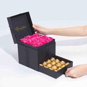 लक्जरी डबल दराज पेपर मैकरॉन बॉक्स पुनर्नवीनीकरण सामग्री अनुकूलन योग्य फूल चॉकलेट उपहार बॉक्स बिस्किट भोजन के लिए एम्बॉसिंग - Product Image 6