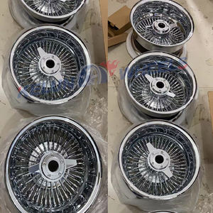 Llantas cromadas de 13x7, ruedas de alambre <span class=keywords><strong>Dayton</strong></span>, ruedas de alambre de radios de neumático de pared blanca - Product Image 5