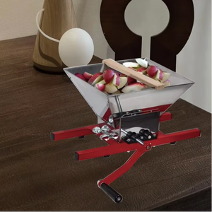 Trituradora de frutas Manual de acero inoxidable de 7L, despalilladora de uva y bayas de manzana con prensa de rodamiento, soporte para sidra y jugo de vino - Product Image 1