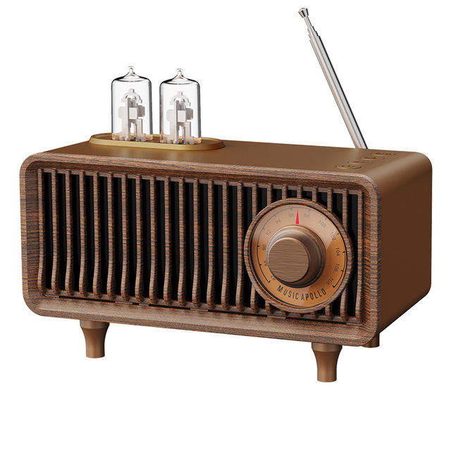 B9 Creative Retro Fm Radio Wireless Speaker Mini Portable Home Desktop Bluetooth Speaker