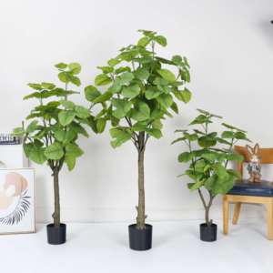 Planta Artificial <span class=keywords><strong>de</strong></span> Ficus Rumphii en Maceta, Adorno <span class=keywords><strong>de</strong></span> Jardín para Oficina, Decoración del Hogar, Plantas Artificiales, Vegetación - Product Image 1
