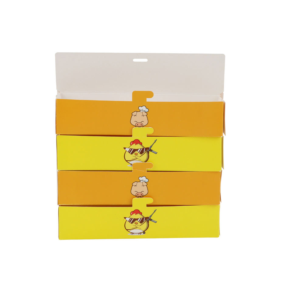 Disposable Take Away Folding Custom Printed Hot Dog Packaging Sandwich Corn Dog Box With logo