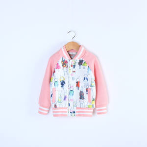 เสื้อแจ็คเก็ตเบสบอลสีชมพูสำหรับเด็กผู้หญิงขายส่งจำนวนมากสำหรับฤดูใบไม้ผลิ - Product Image 1