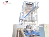 Machine de soufflage de film plastique automatique à grande vitesse à double couche ABA (LDPE, HDPE, LLDPE) par co-extrusion, modèle QS-ABA1800, du fabricant d'usine
