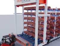 Système de stockage automatisé à portique pour profilés et tuyaux en acier en entrepôt
