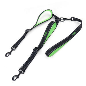360 girevole senza groviglio doppio guinzaglio riflettente in Nylon doppio filo guinzaglio per cani con manici per due cani - Product Image 3
