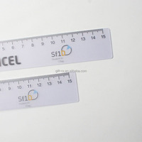 Personnalisé imprimé 15cm Flexible droite publicité PVC PP règle transparente en plastique produit d'artisanat en plastique