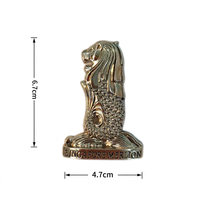 Aimant de réfrigérateur en métal de Singapour, souvenir touristique du Merlion, décoration de la maison, cadeau