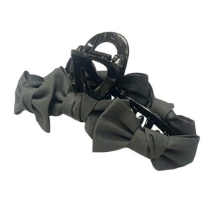 Stylish Grey Denim <b>Bow</b> Hair <b>Clip</b>, 2025 New High-End Hair <b>Clip</b>, Large Shark <b>Clip</b> for Back of Head - Product Image 5