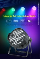 Venta Especial: Foco LED RGB de 200w 54*3w, Luces Móviles para Parques Temáticos, Iluminación de Escenarios, Emisión de Luz UV Blanca, Control DMX512, Luces para Espectáculos