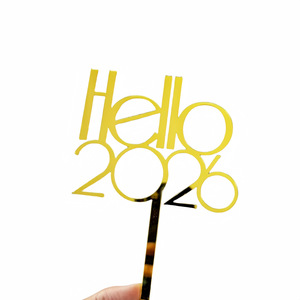 น้ำผึ้งและความหวาน2026ท็อปเปอร์เค้กอะคริลิคสำหรับตกแต่งงานปาร์ตี้ปีใหม่ - Product Image 5