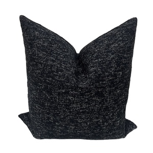 Funda de almohada cuadrada decorativa con <span class=keywords><strong>textura</strong></span> negra, 45x45cm, 50x50cm, 60x60cm, venta al por mayor - Product Image 1
