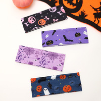Bando olahraga kepala tengkorak Halloween, ikat rambut lari luar ruangan menyerap kelembapan katun kanvas