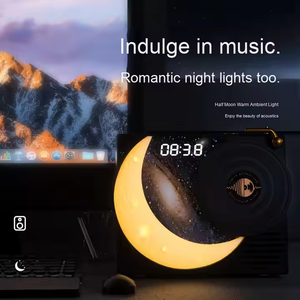 ลำโพงไร้สายแบบไวนิลมีเสียงราวด์แบบชาร์จไฟได้ USB รูปดาวพระจันทร์ท้องฟ้าล้อมรอบลำโพงไร้สาย - Product Image 4