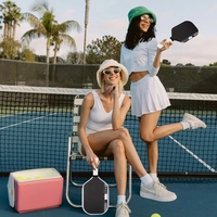 Pagaies de Pickleball V 14/16mm personnalisées en usine Raquette en fibre de carbone Gen4 avec cadre renforcé en hyper-mousse
