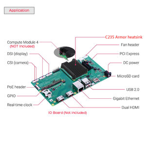 Enfriador de Chipboard para Raspberry Pi CM4 <span class=keywords><strong>C235</strong></span> Compute Module4 - Product Image 2