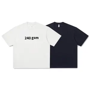 カスタムコットンプリント白黒240 GSMグラフィックTシャツ-男性用のスタイリッシュなステートメントTシャツ