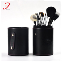 Porte-pinceaux et étui organisateur en cuir de petite taille Dongshen Private Label pour pinceaux cosmétiques