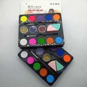 Fournitures de peinture corporelle Peinture pour visage et corps Femme nue Maquillage Pride Peinture de visage avec pochoirs Éponges - Product Image 6