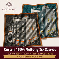 Élégant foulard en pure soie 90x90cm carré sergé double face à pois pour femme, idéal pour la personnalisation de sacs, prêt à l'exportation, emballage cadeau, fabricant